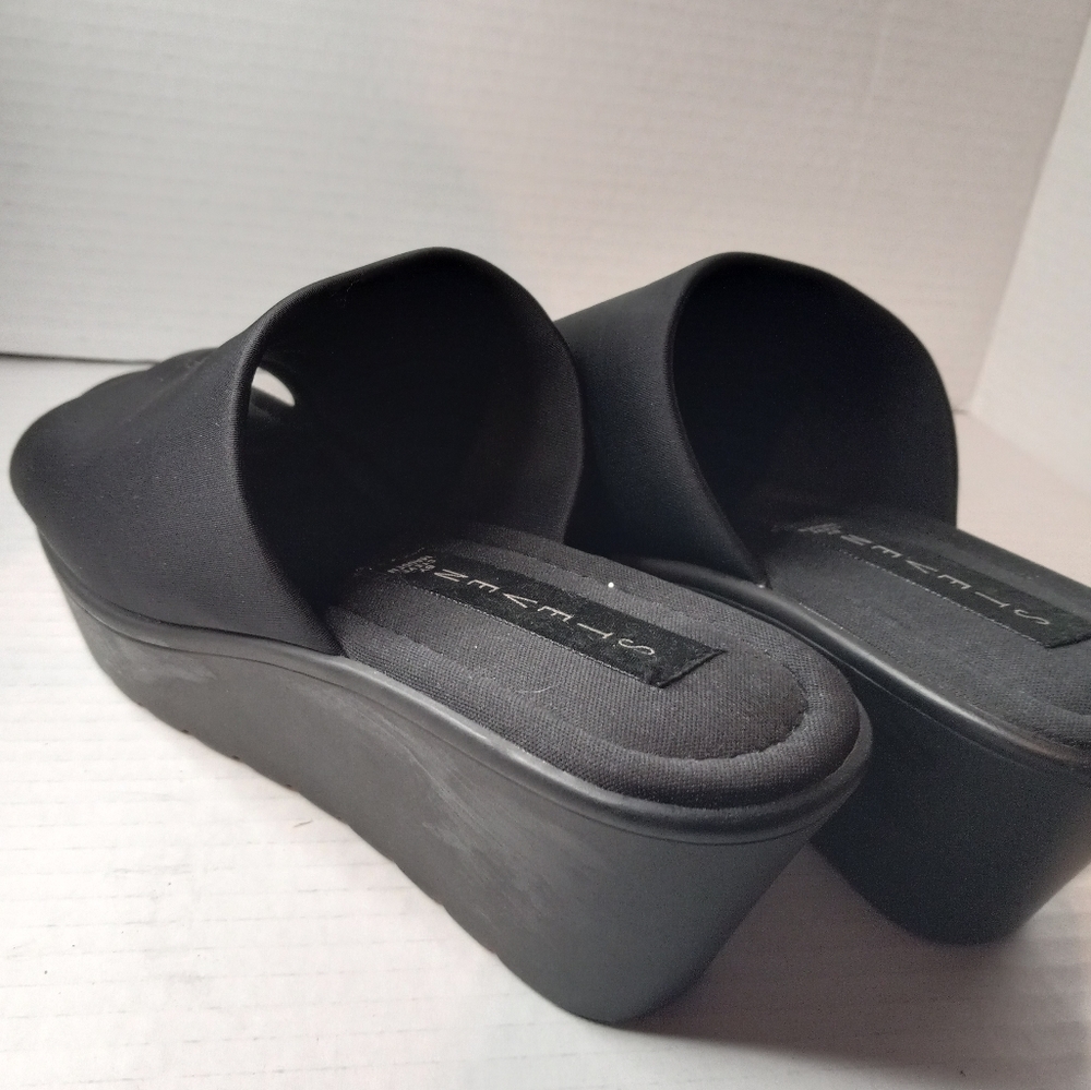 Steven By Steve Madden Fabric 6 Black Sandals Vin… - image 4